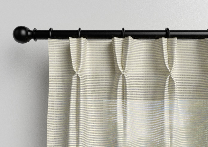 Catania Stripe Voile, Powder Cream - Made to Measure Curtains - Image 10